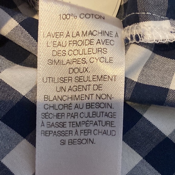 Navy Check Vineyard Vines Shirt - Sz 6 - Picture 4 of 5